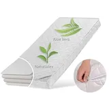 Kids Collective Kindermatratze 90x200 cm Latex Deluxe mit Aloe Vera-Bezug und Zwei Härtegraden, 10 cm hoch, Kindermatratze 90 x 200 Matratze für Kinderbett, Körpergewicht bis 60kg