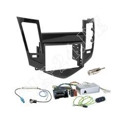 Doppel-DIN Kfz-Radio Einbau-Komplettset+Lenkrad-Adapter für Chevrolet Cruze (...