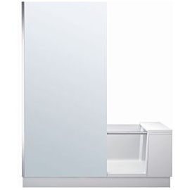Duravit Shower + Bath Badewanne 700454000000000 170 x 75 cm, Klarglas, Nische, Glas links, montierte Tür, weiß