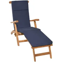 Beautissu Deckchairauflage Dunkelblau