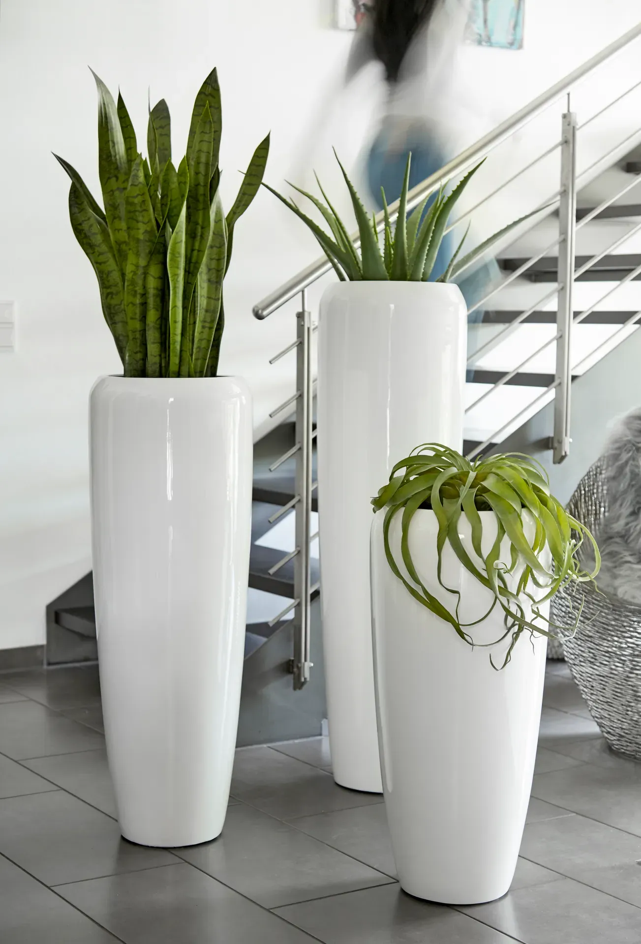 Vase Cleo - Weiß - 51 cm