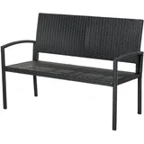 Outsunny Gartenbank 122 x 60 x 85 cm Schwarz