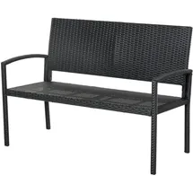 Outsunny Gartenbank 122 x 60 x 85 cm Schwarz