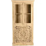 SIT Möbel Vitrine Lakadee 90 x 45 x 180 cm Beige