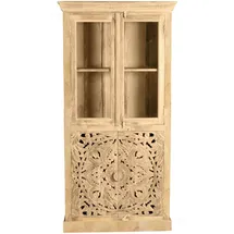 SIT Möbel Vitrine Lakadee 90 x 45 x 180 cm Beige