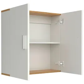 VCM Wandschrank Landos ca. 60x60x18cm Weiß/Honigeiche
