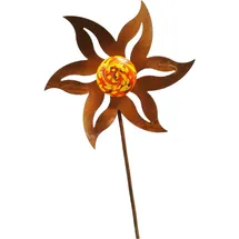 FD Stecker Blume mit Kugel Rostoptik 150 cm