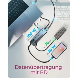 Icy Box IB-HUB1743-CPD USB-Hub & anthrazit
