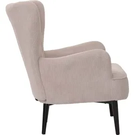Mendler Lounge-Sessel HWC-K37 Cord 75 x 80 x 78 cm Beige mit Kissen