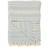 ib laursen Plaid Creme Hellblau Streifen | Gr.: onesize