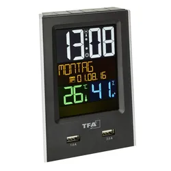 TFA Charge-It - Wecker - rechteckig - elektronisch