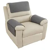 Granvoo Sesselschoner 1 Sitzer, Wasserdicht rutschfest Sesselbezug, Sesselbezug Mit Taschen Für Fernsehsessel, Sesselschoner Sesselauflage Relax für Sofa, Stuhl (Dunkelgrau)