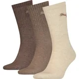Puma Unisex Crew Socken 3er Pack Braun 49
