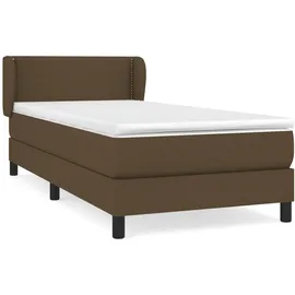 vidaXL Boxspringbett 100 x 200 cm Dunkelbraun