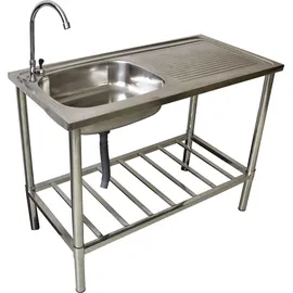 Westerholt Edelstahl Multifunktionswaschtisch 103 x 53 x 57 cm