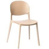 Stuhl Polypropylen Kochen BAR Restaurant Innen Außen Stapelbar Beige 167ro