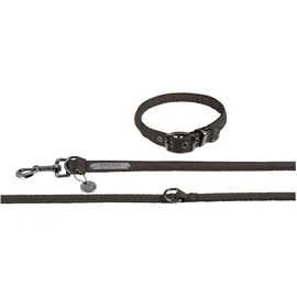 Eskadron Platinum Hundeset Faux Leather teak brown