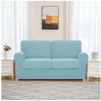 Sofahusse 1/2/3 Sitze Waschbarer Stretch Sofabezug, SUBRTEX, Dehnbarer waschbarer Stoff, Jacquard-dehnbare blau