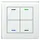 MDT technologies Glastaster II Light 4-fach RGBW, weiß, neutral BE-GTL4TW.01
