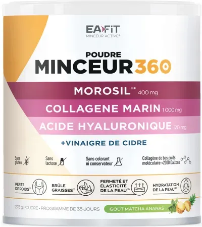 EaFit Minceur 360 Fettverbrenner Morosil Kollagen/Matcha/Ananas 275g