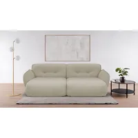 BeType Big-Sofa BETYPE "Be Fluffy", beige (cream), B:285cm H:87cm T:184cm, 100% Polyester, Sofas, Big-Sofa, Softes Sitzgefühl, moderne Kedernaht, hochwertiger Bezug