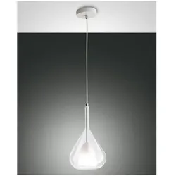 Lila LED-Pendelleuchter aus Metall und transparentem Borosilikatglas 3481-40-241 Fabas Luce