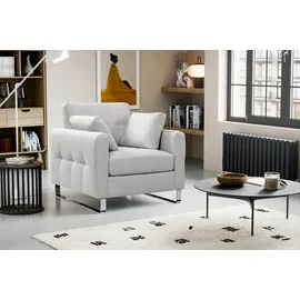 MID.YOU 1,5-Sitzer-Sofa Hera Hellgrau