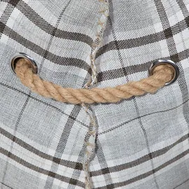 Beliani Sitzsack DROP LINEN Grau