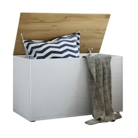 VCM Holztruhe Maße ca. H. 49 x B. 82 x T. 44 cm Kiste für flexiblen Einsatz in allen Wohnräumen Aufbewahrungsbox Kiste - Bendola