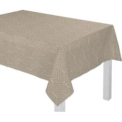 Tischdecke ADAM "Easy Diamond" Gr. 1, braun (dunkelbraun), B:130cm L:190cm, Bio-Baumwolle, Tischdecken, nachhaltig