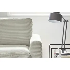 KAWOLA Ecksofa Cara Cord Recamiere links steingrau