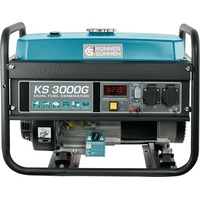 Könner & Söhnen KS 3000G Motor-Generator 2,6 W 15 l Benzin Aqua-Farbe, Schwarz
