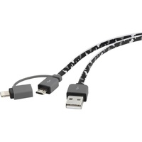 Renkforce USB-Kabel USB 2.0 USB-A Stecker, USB-Micro-B Stecker, Apple