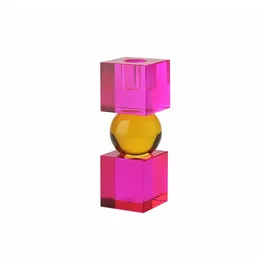 Giftcompany Kerzenhalter Sari Kristallglas Kugel 5x14x5cm Pink/Orange