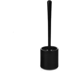 Plock GmbH WC-Garnitur - schwarz - Stiel mit grauem Silikonbürstenkopf - 20 WC-Bürsten