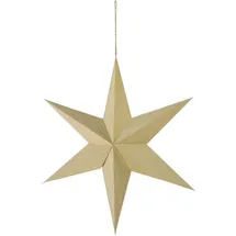 Riffelmacher & Weinberger Christbaumschmuck-Fabrik GmbH&Co.KG RIFFELMACHER & WEINBERGER Weihnachtsfigur Riffelmacher Faltstern aus Holz und Kraftpapier beige