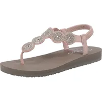 Skechers Damen Meditation-Stars & Sparkle-Circular Rhinestone Slingback Thong Flipflop, Hellrosa Farbe, 38 EU - 38 EU