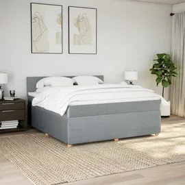 vidaXL Boxspringbett 180 x 200 cm Hellgrau