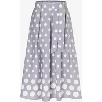 More & More Maxirock Damen Gepunktet Grau 36