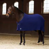 Imperial Riding IRH Fundamental Basic Abschwitzdecke, funktional & atmungsaktiv, schweißabsorbierendes Polar-Fleece Frontverschluss, schnell trocknende Fleecedecke für Pferde, Navy, 145