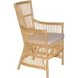 Hofmann Living And More Esszimmersessel, (1 St., Inklusive Sitzkissen), Handgeflochten, beige