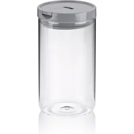 Kela Arik Küchenbehälter aus Glas, 10,5 x 19 cm Durchmesser, 1,2 l - Hellgrau