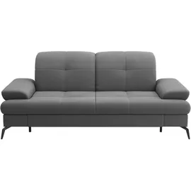 sit&more 2,5-Sitzer SIT & MORE "Amica, inkl. Sitztiefenverstellung und Armteilverstellung", grau, B:202cm H:90cm T:122cm, 90% Polyester, 10% Polyamid, Sofas, wahlweise mit Kopfteilverstellung und Bettfunktion
