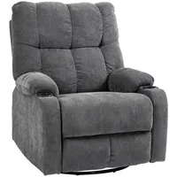 Homcom Relaxsessel Leinen 80 x 100 x 90 cm Dunkelgrau mit verstellbarer Rückenlehne