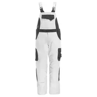 FHB Latzhose ECKHARD Twill - weiß;anthrazit