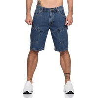 EloModa Regular-fit-Jeans Herren 3/4 kurze-Hose Jeans Short Bermuda Capri; 32 34 36 38 40 42 (1-tlg) blau 38