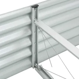 vidaXL Garten-Hochbeet verzinkter Stahl 400 x 80 x 44 cm Silber