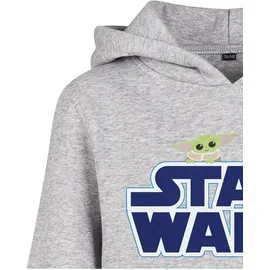 Mister Tee Star Wars Blue Logo Kapuzenpullover Heather Grey 146-152 cm