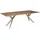 Massivmoebel24 Baumtisch Akazie 220 x 100 x 76 cm natur lackiert silber matt