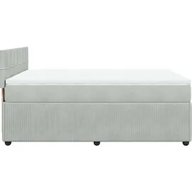 vidaXL Boxspringbett 140 x 200 cm Hellgrau